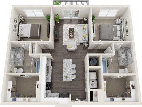 B2 Floor Plan at Anchor Riverwalk, Tampa