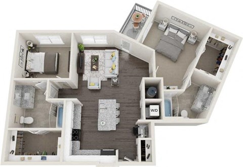 B5 Floor Plan at Anchor Riverwalk, Tampa, FL, 33602