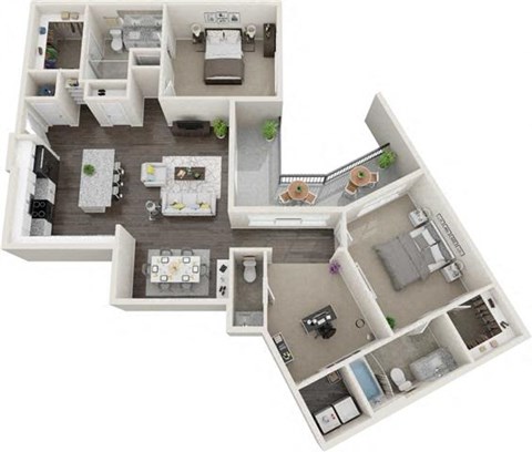 B6 Floor Plan at Anchor Riverwalk, Tampa, FL