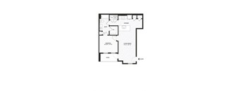a floor plan of a house with a loft