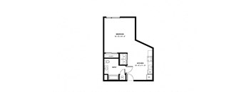 a floor plan of a bedroom apartment