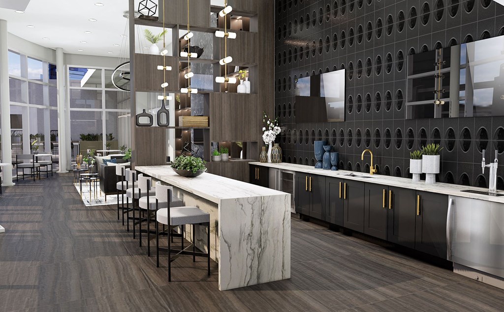 Clubhouse Kitchen at The Tower on Piedmont, Atlanta