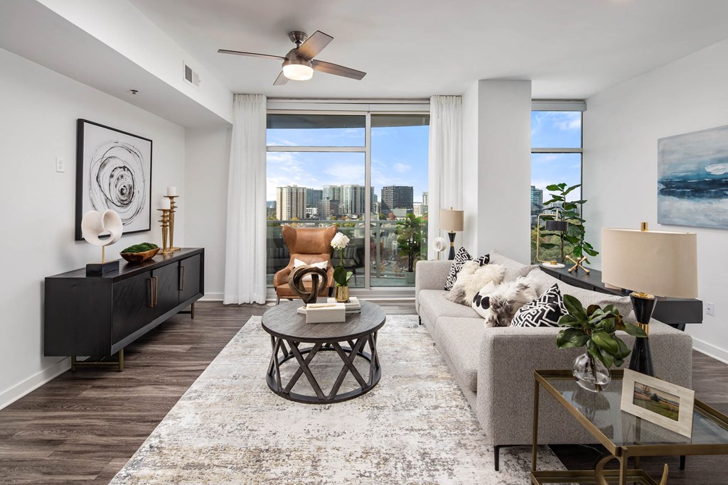 Living Room Interior at The Tower on Piedmont, Atlanta