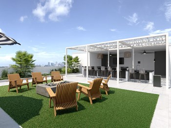 Rooftop firepit and bar Alta at Health Village - Orlando FL - rooftop deck - Photo Gallery 4