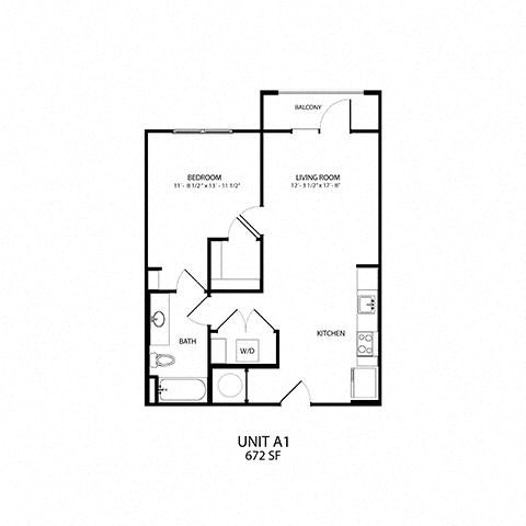 A1 Floor Plan at Alta Depot, Tennessee, 37167