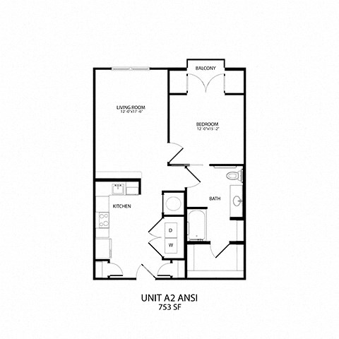 A2-ANSI Floor Plan at Alta Depot, Smyrna, Tennessee