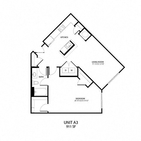 A3 Floor Plan at Alta Depot, Smyrna