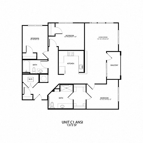 C1-ANSI Floor Plan at Alta Depot, Smyrna