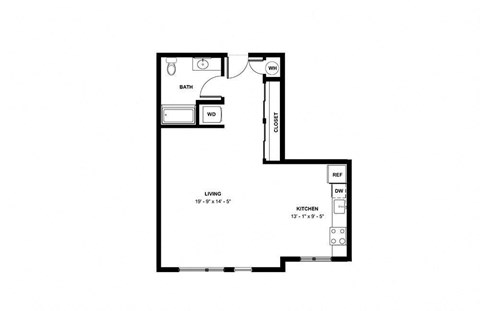 bedroom floor plan | the streeter luxury apartments