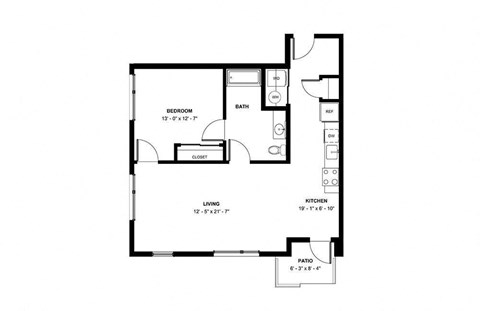 bedroom floor plan | apartments for rent in brookhaven ga | the mille brook