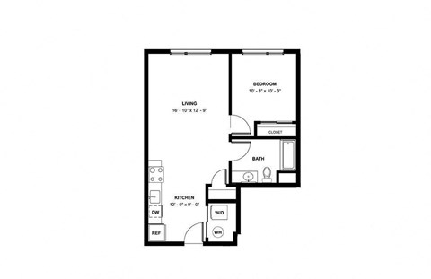 bedroom floor plan | luxury apartments in towson md | the mille brookhaven apartment