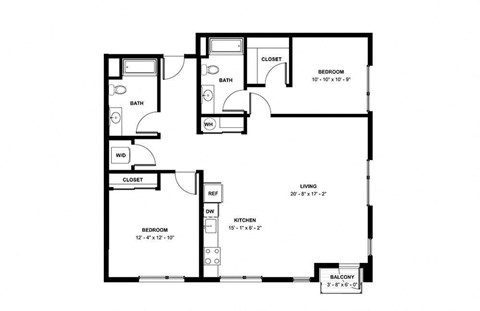 bedroom floor plan | the collection at playa vista in los angeles, ca |