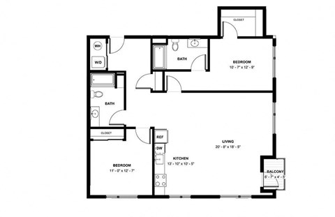 bedroom floor plan | the collection at playa vista in los angeles, ca |