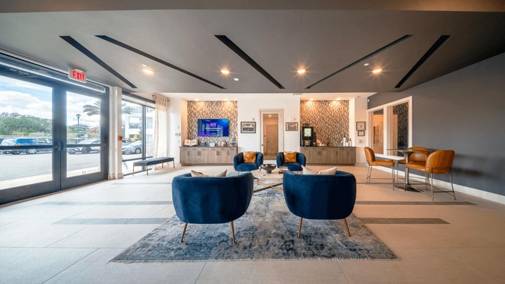 Lobby Seating Area at AVILA Apartments, Oviedo, 32765