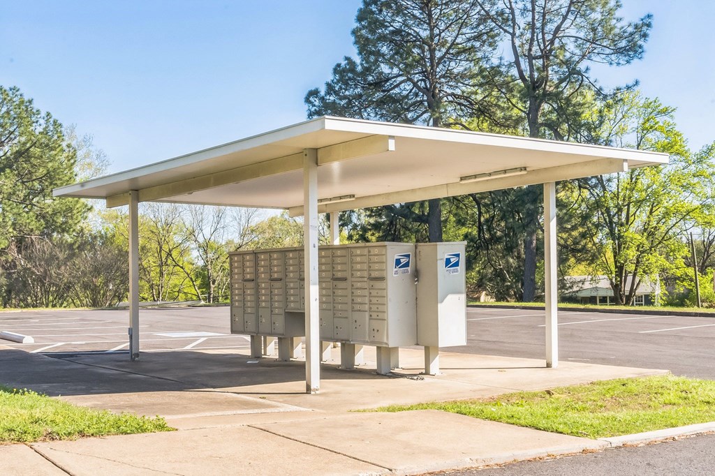 A parking lot with a covered parking meter.