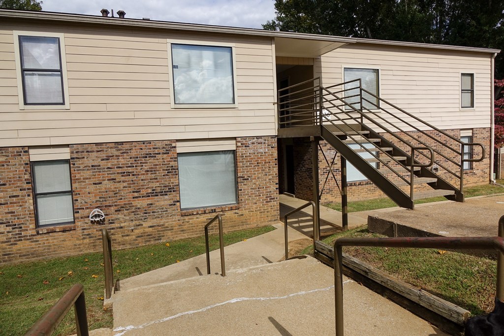 an exterior view of the front of a building