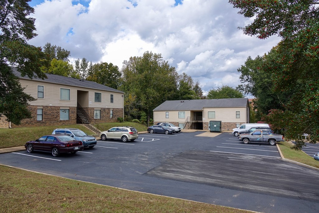 a parking lot at the Tyson Park apartments in Paris, TN,