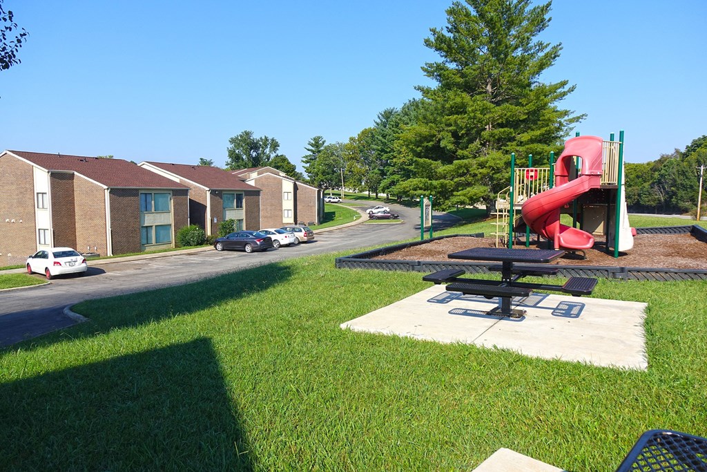 a playground at the Knollcrest Manor apartments in Sparta, TN.