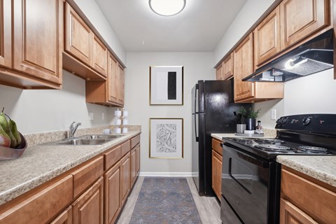 A Kitchen at Fair Oaks Apartments, Little Rock