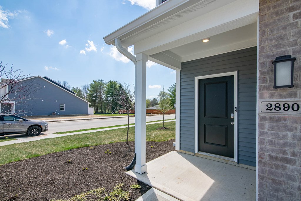 a field of colorful dots on the ground at Jackson Run Townhomes, Whitestown, IN 46075