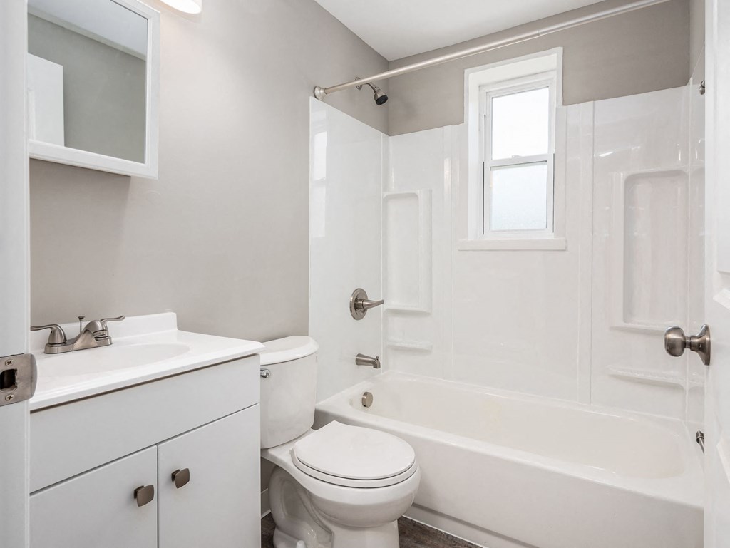 a bathroom with a sink toilet and a shower