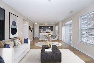 Living room Living room at Monmouth Row Apartments, Newport