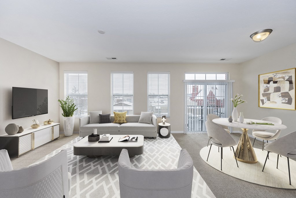 TV in living room at Monmouth Row Apartments, Newport