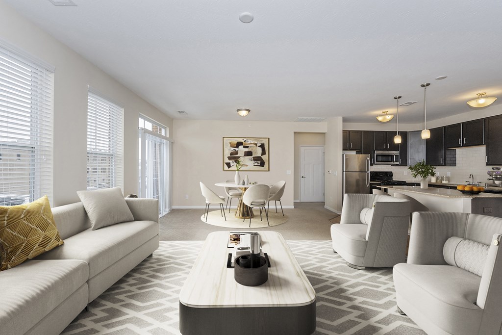 Big Living room at Monmouth Row Apartments, Newport, Kentucky