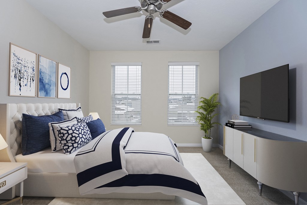 Living room with sofa and tv at Monmouth Row Apartments, Newport, 41071