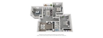 2 bed 1 bath floor plan A at Sandhurst Apartments, Zanesville, OH, 43701