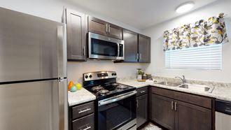 Kitchen With Appliances at Coldwater Flats, Evansville, 47714