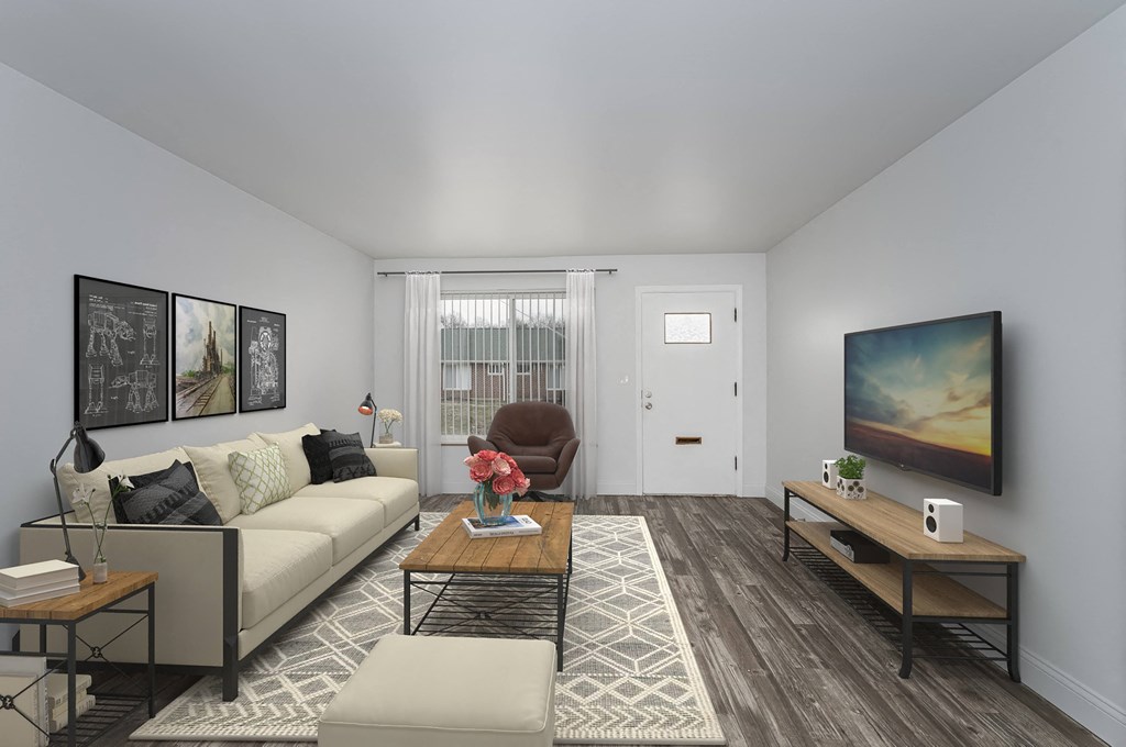 Fernview floor plan-one bedroom renovated ranch style