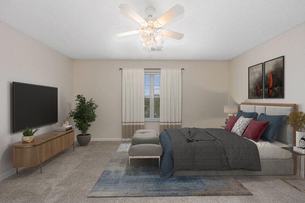 Bedroom With TV at Four Bridges, Ohio, 45044-8380