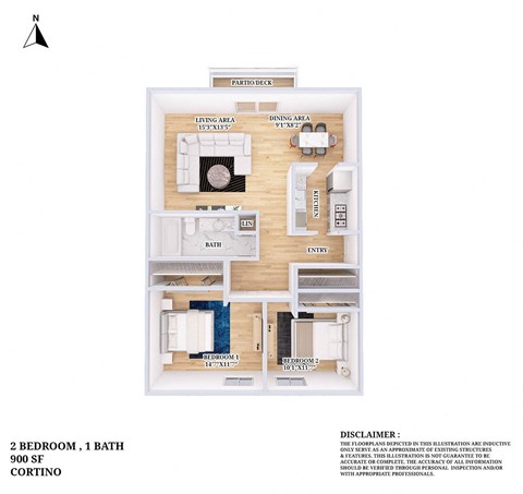 Floor plan with a bedroom and a bathroom