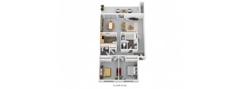 2 Bedrooms and 1.5 Bathroom Floor Plans at Lawrence Landing, Indianapolis, IN, 46226