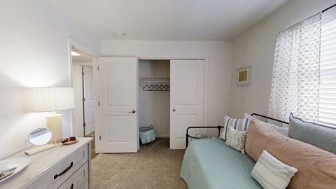 Closet in bedroom at Coldwater Flats, Evansville