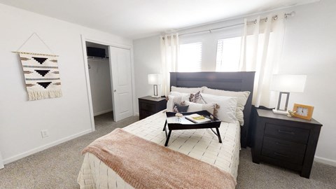 Bedroom With Closet at Coldwater Flats, Indiana