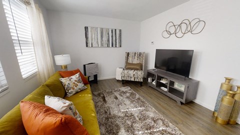 Living Room With Television at Coldwater Flats, Evansville, 47714