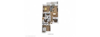 2 bed 2 bath floor plan E  at Wrights Point, Ft Wright, KY