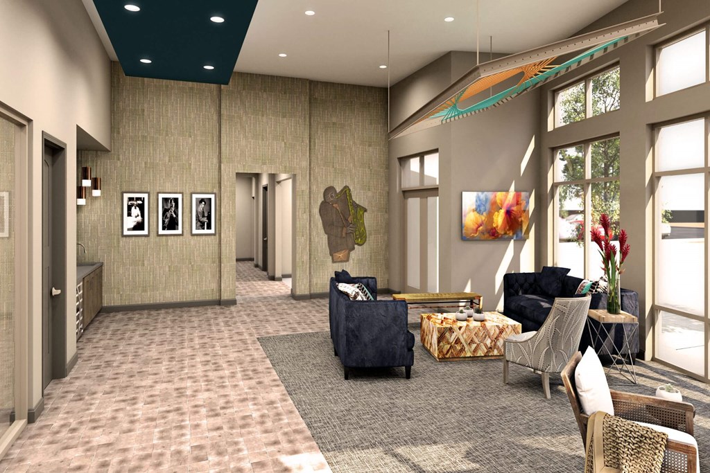 Lobby Area at Adelphi Quarter, Columbus, 43203