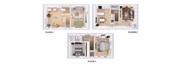 2 bed 2 bath E at Parkside at Maple Canyon Apartments, Columbus, OH