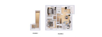 2 bed 2 bath B at Parkside at Maple Canyon Apartments, Columbus