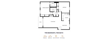 2 Bedroom 2 Bath Floorplan at Trails at Mariemont, Cincinnati, 45227