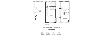 2 Bedroom 2.5 Bath Floorplan at Trails at Mariemont, Cincinnati, Ohio