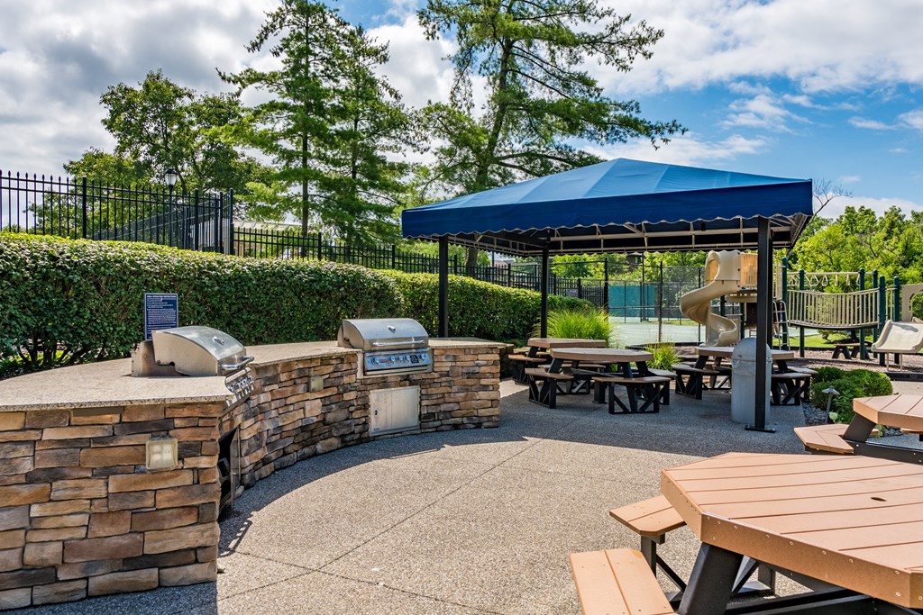 Picnic area at Indian Creek Apartments, Cincinnati, Ohio, 45236