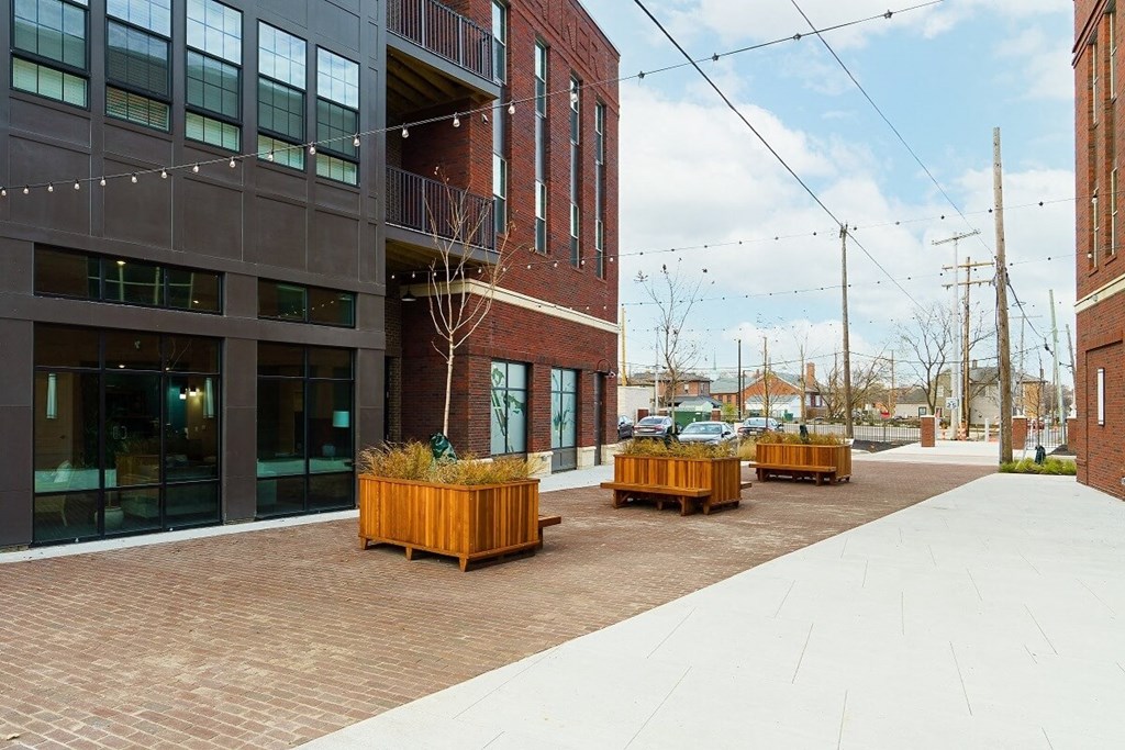 Sidewalk at Adelphi Quarter, Columbus, OH, 43203