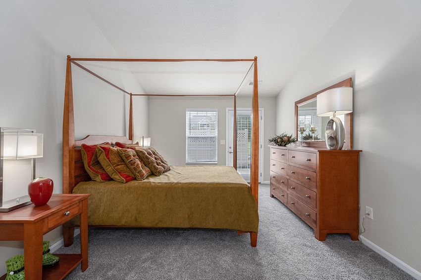 Bedroom with bed Bedroom with bed at Falls at Landen, Ohio, 45039 - Photo Gallery