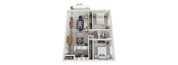 2 bed 1 bath B at The Heights Apartments, Cincinnati, OH, 45220