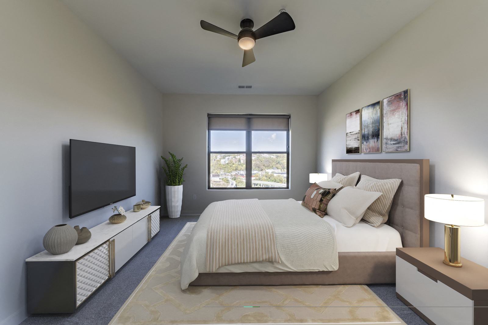 Bedroom Interior with walk in closet at Adams Edge Apartments, Ohio