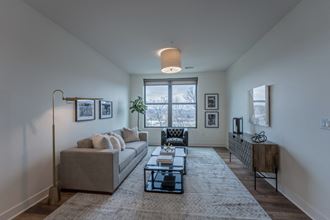 Modern Living Room at Adams Edge Apartments, Cincinnati, OH